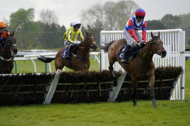 Race 6 The Best Odds Guarenteed At YEEHAA.BET Mares Novices Limited Handicap Hurdle Race at Fontwell on Friday 19 April 2024. www.polopictures.co.uk Fontwell Arundel Clive Bennett 20240419 ©2024 Clive Bennett Photography 19/04/2024 _CAB2261.JPG:Spring jump racing at Fontwell Park