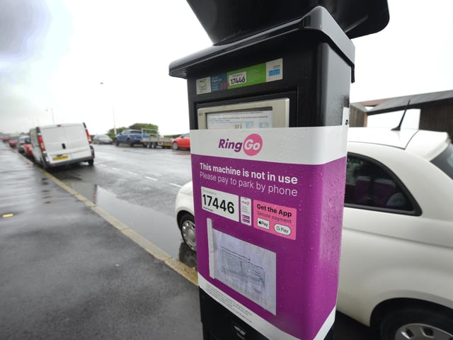 A parking meter in Bexhill that no longer accepts coins. West Parade.