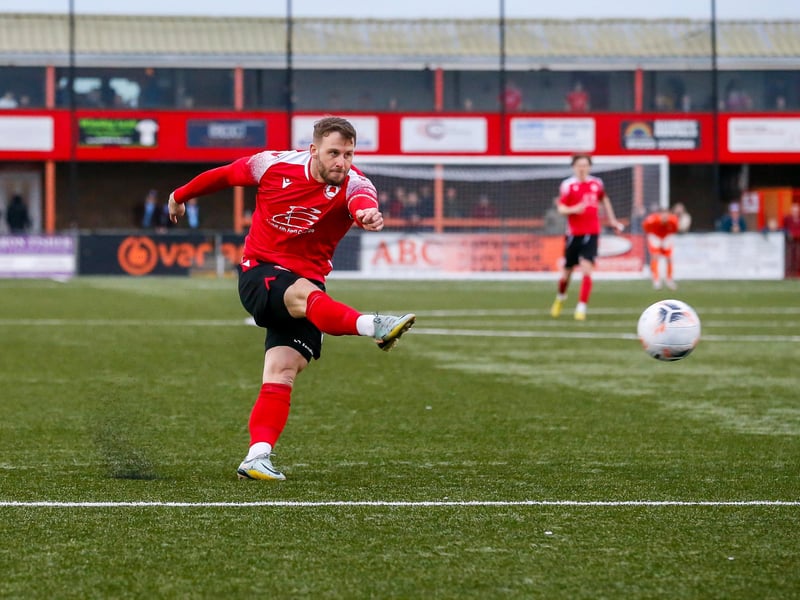Action from Eastbourne Borough v Taunton Town at Priory Lane in National League South