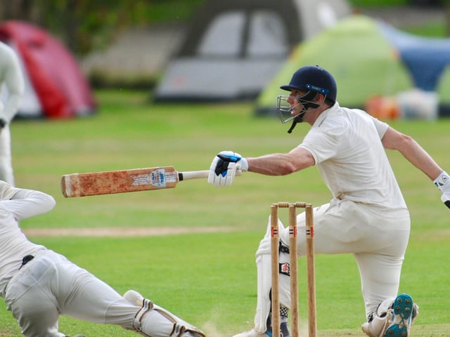 Action from Findon CC's Sussex League division two clash with Burgess Hill
