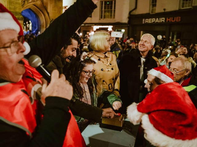 Chichester's Christmas light switch on.