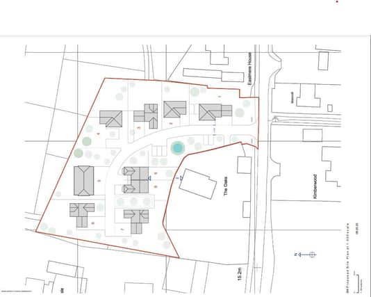 The layout of the proposed homes in Eastergate Lane, Eastergate