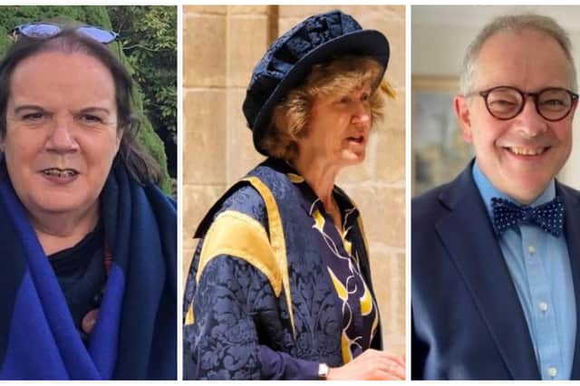 Three new Deputy Lieutenants for West Sussex, Her Honour Judge Christine Laing QC, Professor Jane Longmore and the Rev Rupert Toovey