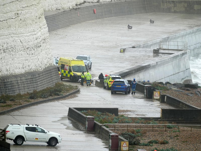 Emergency services at Saltdean on Wednesday morning, September 3