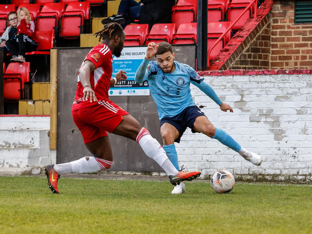 Action from Eastbourne Borough's defeat at Welling in National League South