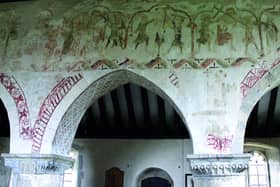 The St Mary’s, West Chiltington, 13th century medieval cycle of Easter frescoes