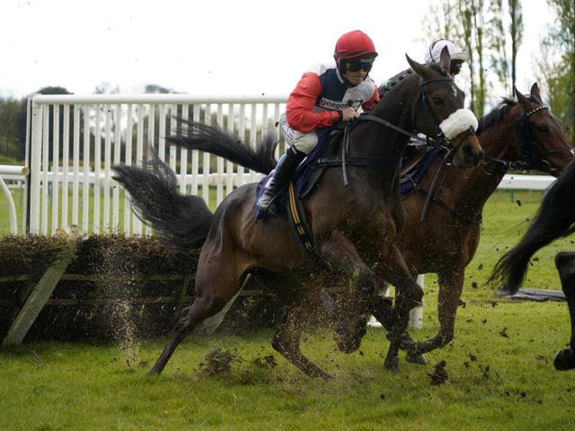 Race 6 The Best Odds Guarenteed At YEEHAA.BET Mares Novices Limited Handicap Hurdle Race at Fontwell on Friday 19 April 2024. www.polopictures.co.uk  Fontwell Arundel Clive Bennett 20240419 ©2024 Clive Bennett Photography 19/04/2024 _CAB3479.JPG:Spring jump racing at Fontwell Park