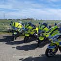 Officers across the South East united to provide guidance and advice to motorcycle riders as part of a road safety campaign. Picture courtesy of Sussex Police