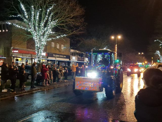 The Arundel Illuminated Tractor Run 2025 in Rustington, which it was visiting for the first time