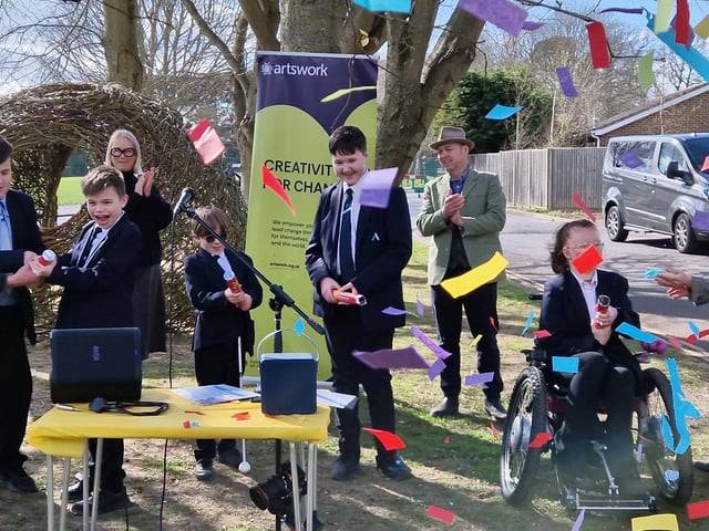 The project was launched in style on Friday, March 28, with a rocket countdown, as requested by the students, who all have a physical or sensory impairment