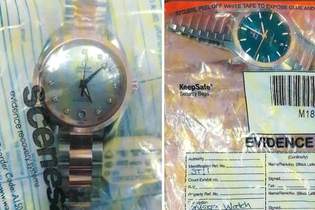 The expensive watches stolen from a Gatwick shop