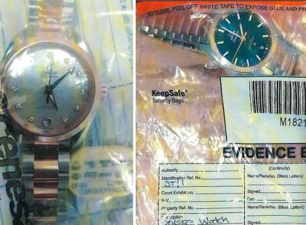 The expensive watches stolen from a Gatwick shop