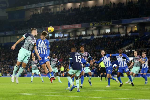 Jack Hinshelwood can be the 'next Pascal Gross', according to Roberto De Zerbi. Both players scored for Brighton against Brentford. (Photo by Steve Bardens/Getty Images)