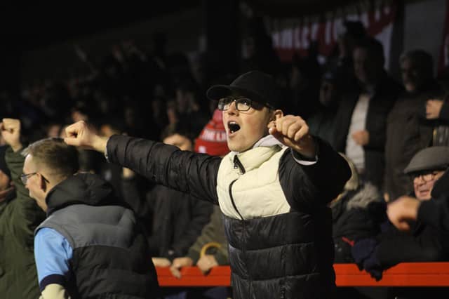 Action from Crawley Town's win over Swindon Town in Matthew Etherington's first game in charge. Picture by Cory Pickford