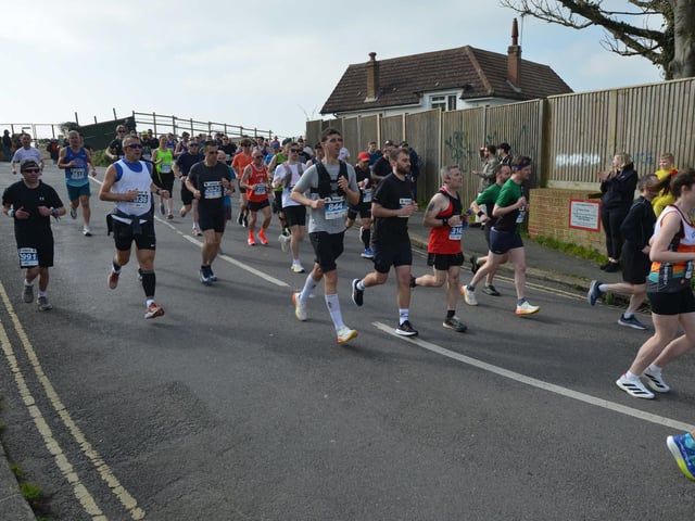 Action in the 2026 Hastings Half Marathon