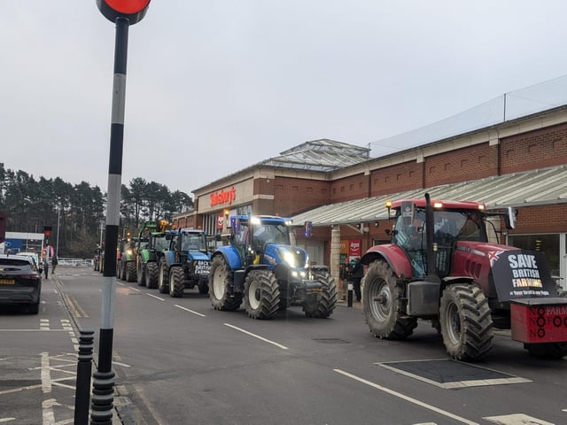 The tractor convoy in Hastings on January 17, 2025