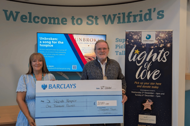 St Wilfrid's Hospice receive £1,000 grant from council
