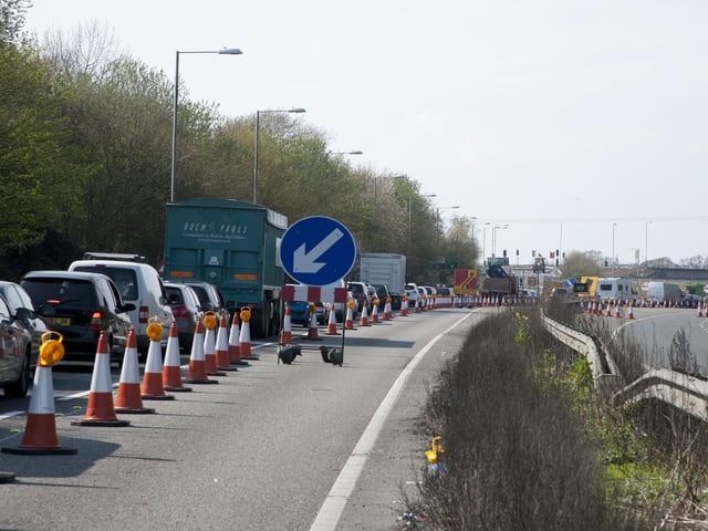 Vehicles on the A270 were held up for 105.4 seconds per mile