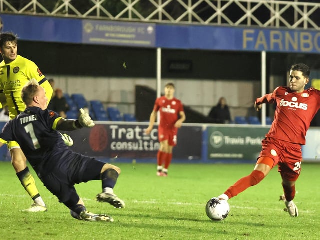 Action from Worthing's National League South win at Farnborough