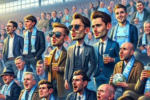 ChatGPT has labelled Manchester City supporters as “bandwagon fans” where the rise to success has led to fans only supporting the club because of their achievements. Despite this, ChatGPT does acknowledge that many supporters are deeply passionate about the club and its history. “The image showcased the fans' affluent attire, reflecting a cosmopolitan lifestyle, with a  focus on modern football tactics and passionate yet slightly entitled demeanour.”