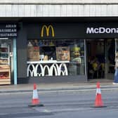 Emergency services were called after an unknown substance was reportedly sprayed within McDonald’s in Haslett Avenue West. Picture by Eddie Mitchell