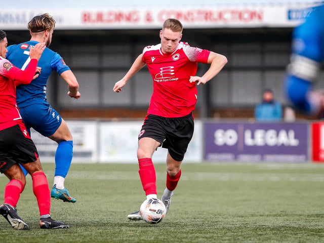 Action from Eastbourne Borough's 2-0 home loss to Worthing in National South