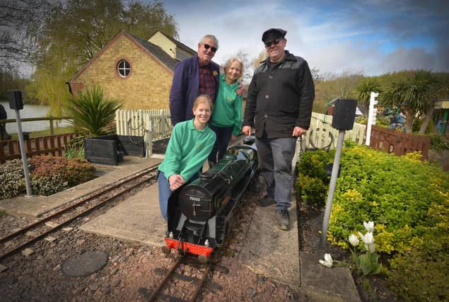 Eastbourne Miniature Steam Railway (EMSR) starts its 2026 season. The Wadey family are pictured: L-R: Cheryl, Mike, Rachel and Luke.