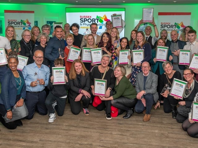 Winners and finalists at the Sussex Sport and Physical Activity Awards for 2023
