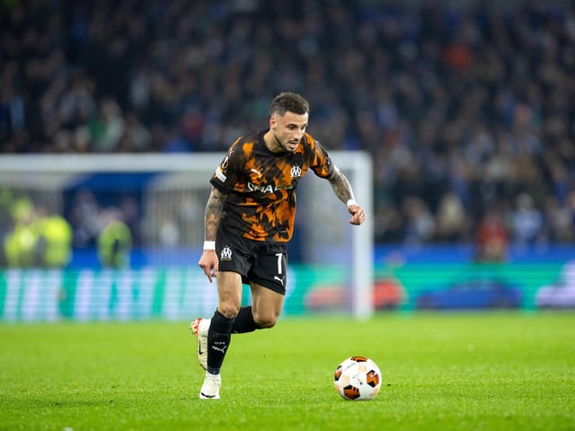 Action and crowd shots from Brighton and Hove Albion's Europa League clash with Marseille at the American Express Stadium.