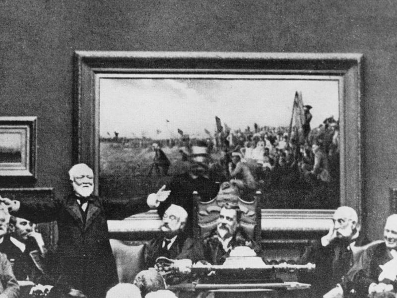 Scottish-American industrialist Andrew Carnegie receives the Freedom of the Borough of Worthing in West Sussex, UK, 1909. The honour wa in recognition of Carnegie's generosity in funding the Worthing Museum and Art Gallery.