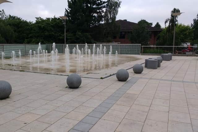 The fountain in The Forum could be upgraded to a splash pad