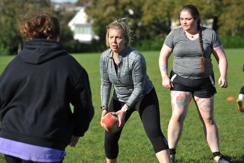 Olympic gold medal winning hero and TV personality Sam Quek attended Hove R.F.C for one of the RFU’s ‘Inner Warrior’ camps. SR23101602 Photo by S Robards/Nationalworld