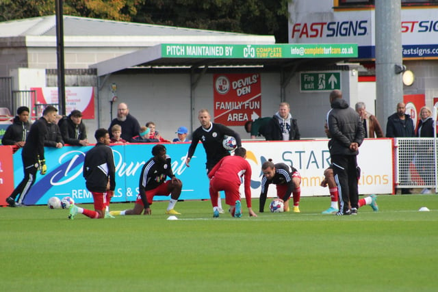 Action from Crawley Town's 2-1 win over Newport County. Picture by Cory Pickford