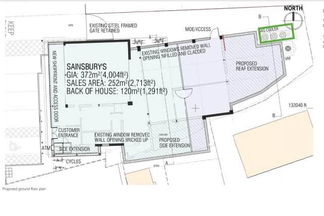 Layout of proposed Sainsbury's Local store