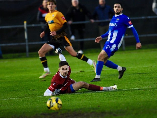 Two goals from Glenn Wilson gave East Grinstead Town a 2-1 win over Littlehampton Town on Saturday. Photographer Stephen Goodger was on hand to capture the action.
