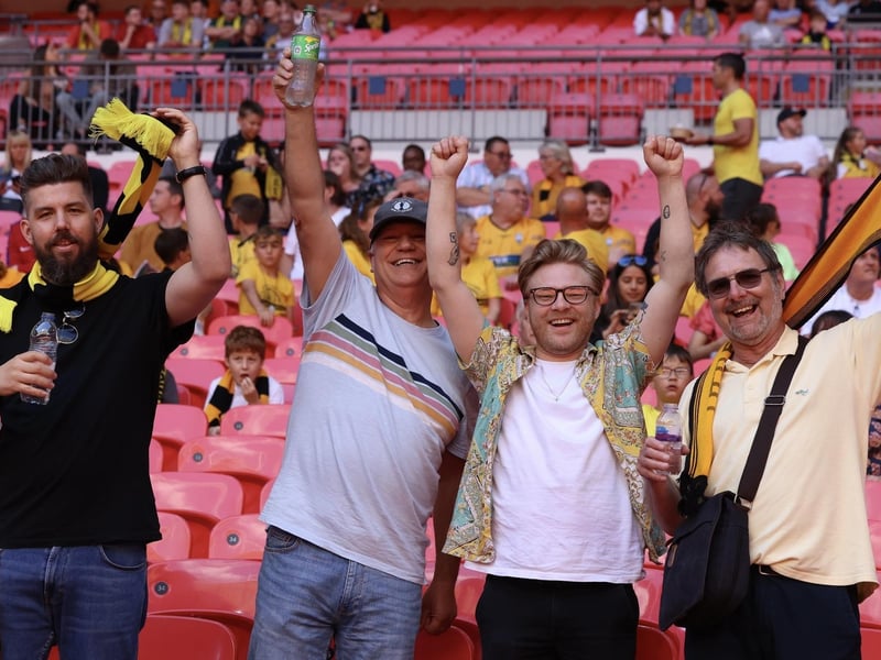 Littlehampton Town fans and players at Wembley for the FA Vase final