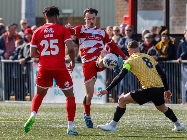 Action from Eastbourne Borough's 5-1 home loss to Maidstone in the National League South