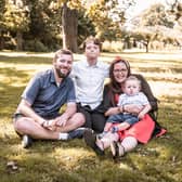 Siobhan Hobden pictured with her fiancé Grant and their children Milo and Ewan. Photo: VP Photography Worthing