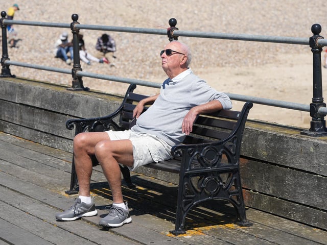 Beachgoers have flocked to a Sussex seaside town to soak up the sun.