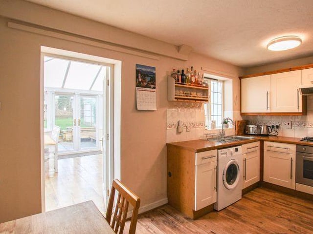 Like the living room, the kitchen/diner is a good size, with matching units, cupboards and work surfaces. There is plenty of space for appliances.