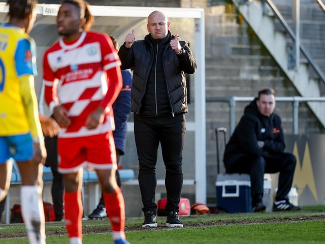Action from Eastbourne Borough's 2-2 draw at Torquay United in National League South