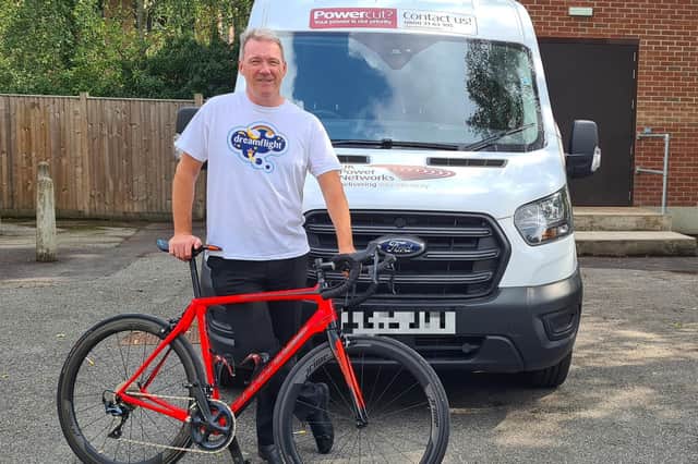 Power worker Steven Read will cover 980 miles in the Ride Across Britain 2022 as a thank you for his sons' holiday of a lifetime in Florida