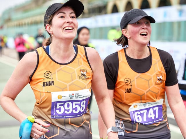 Action at the Brighton Half Marathon
