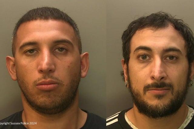 Two men have been sentenced after a vehicle was petrol bombed in Mile Oak. Just before 11pm on June 19, 2023, a residential street was stirred by the sound of exploding glass after petrol bombs were launched at a vehicle outside an address in Graham Avenue. When emergency services arrived at the scene, they found a vehicle ablaze outside of the property. A petrol bomb had also ignited the shrubbery outside of the address which spread to the front gardens of neighbouring houses. Following CCTV enquiries, forensic testing and an extensive investigation, Ashley Khan (left), 31, of Rodmell Avenue in Saltdean and his brother Nathan Thomas (right), 33, of no fixed address, were found at the centre of all enquiries and were arrested in relation to the arson. They were further arrested for possession with intent to supply cocaine after large quantities were found during a search of Khan's home address. Khan was also arrested for possession of cannabis. Khan was charged on June 24, 2023 in relation to the arson and drugs offences, and was remanded in custody. Thomas was later charged on August 8, 2023 with arson and possession with intent to supply cocaine and was also remanded in custody. After a three week trial at Chichester Crown Court in December 2023, both Khan and Thomas were found guilty of conspiracy to commit arson and possession with intent to supply cocaine. Khan was also found guilty of possession of cannabis. They were sentenced together at Hove Crown Court on February 9, with Khan receiving a prison sentence of five years and six months and Thomas receiving a four year term.