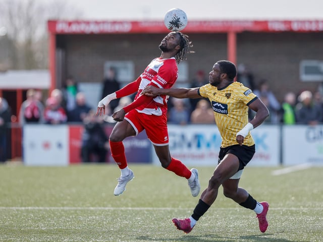 Action from Eastbourne Borough's 5-1 home loss to Maidstone in the National League South