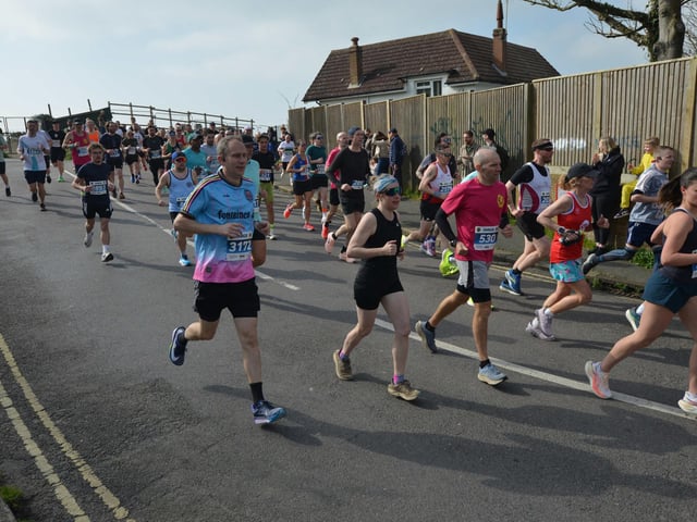 Action in the 2026 Hastings Half Marathon