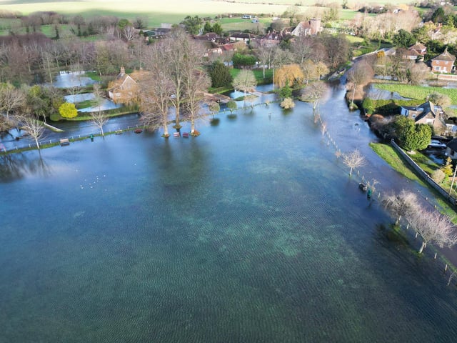 Flooding at Pook Lane and Sheepwash Lane in East Lavant