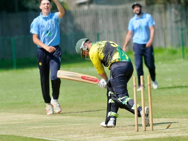 Action from the Sussex Cricket League Division 2 clash between Worthing v Burgess Hill. Picture by Stephen Goodger
