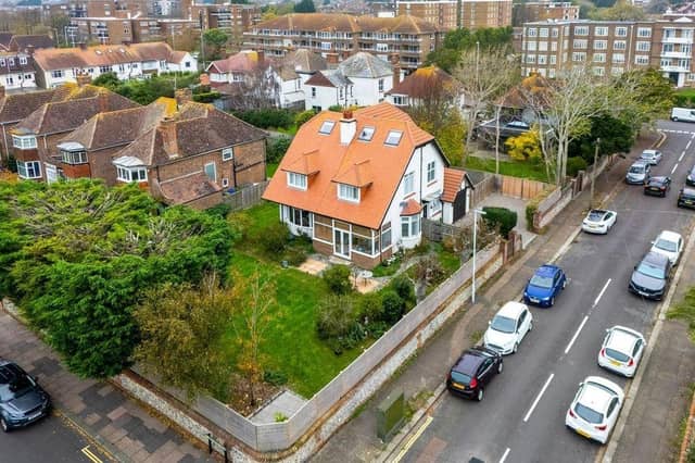 This spacious detached house near Worthing seafront has come on the market with Bacon and Company priced at £1.1million