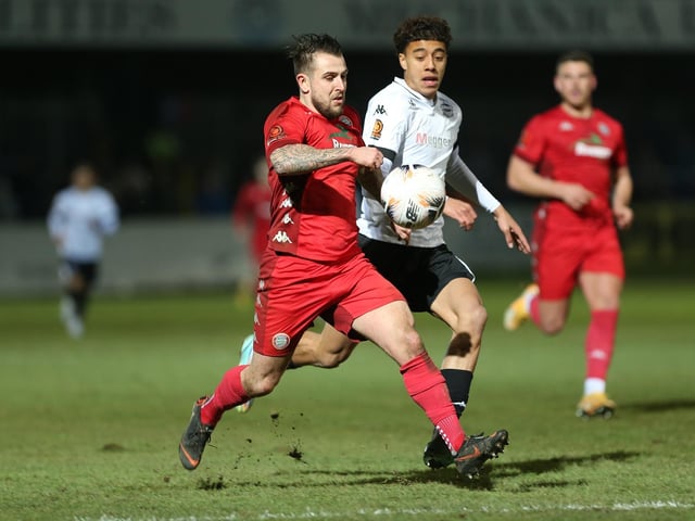 Action and celebrations from Worthing's 3-0 win at Dover in National League South